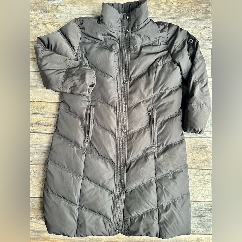Calvin Klein Puffy Parka Coat Dark Brown Sz OX